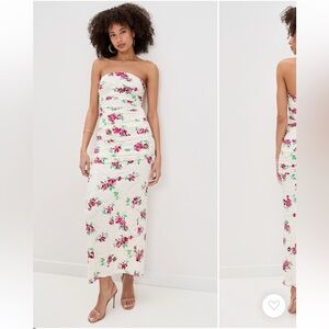 AFRM Floral Strapless Maxi Dress